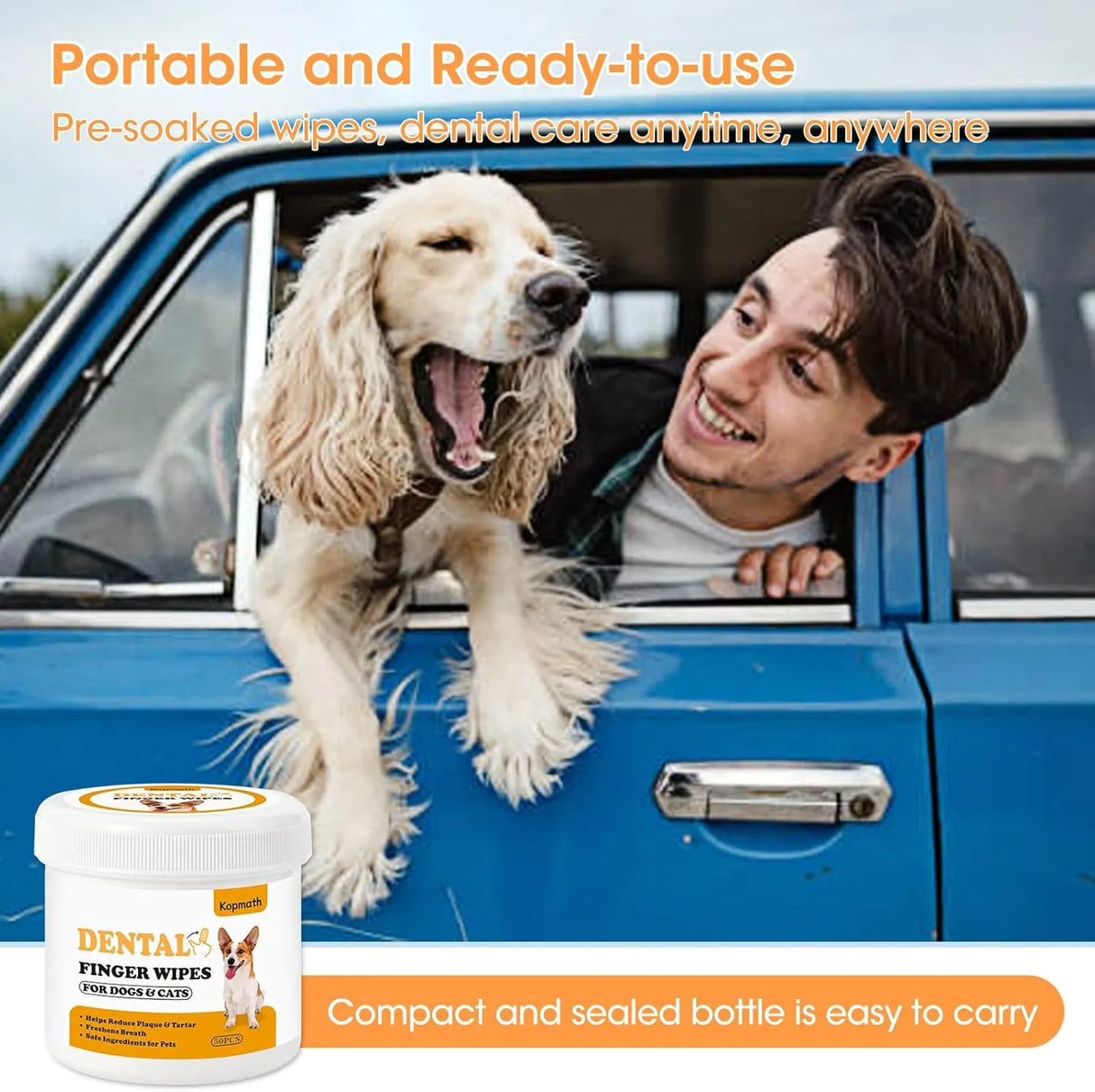 KOPMATH - Kopmath Dog Dental Wipes Unscented 50 Toallitas 2 Pack - The Red Vitamin MX - Cuidado Dental Para Perros - {{ shop.shopifyCountryName }}