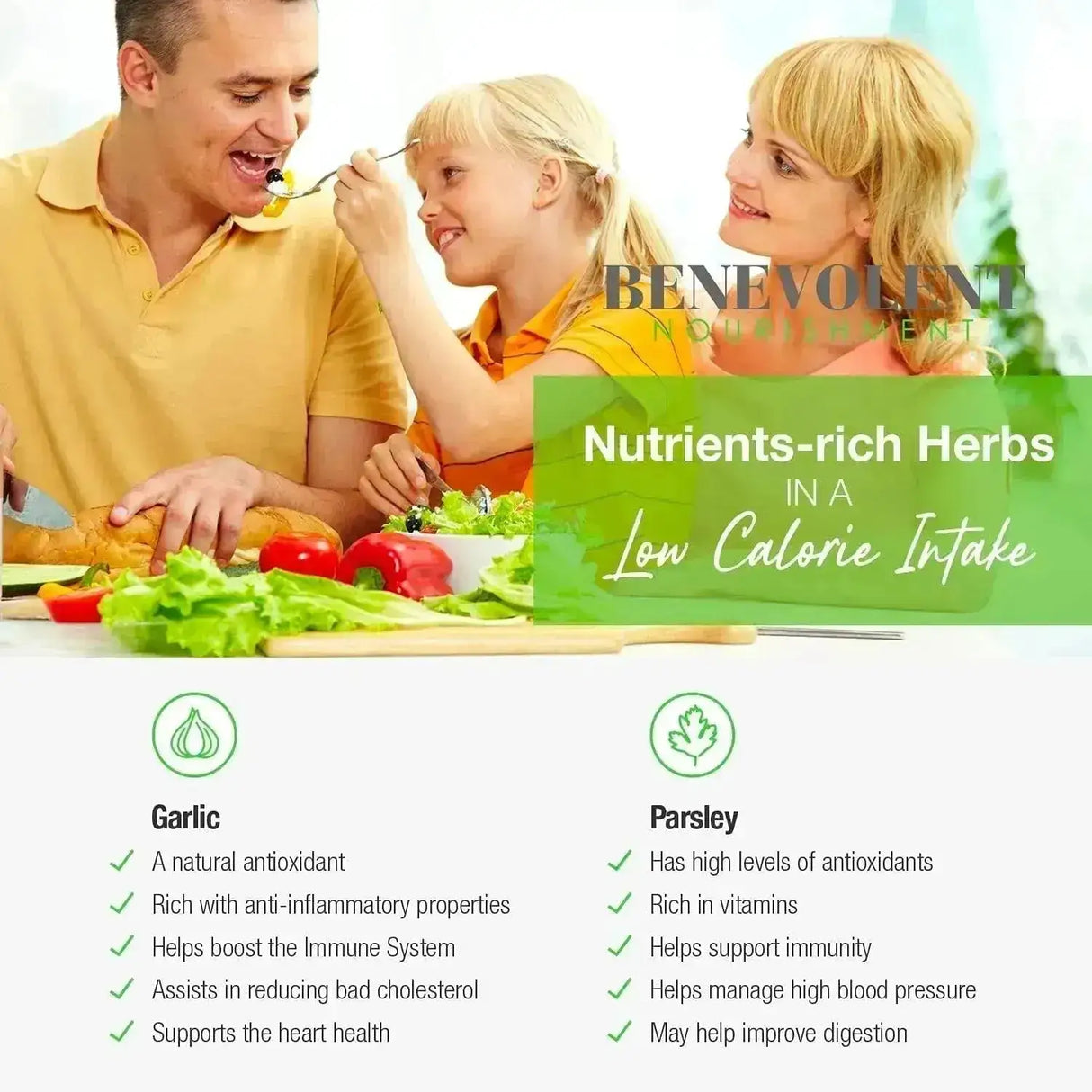 BENEVOLENT NOURISHMENT - Benevolent Nourishment Garlic & Parsley 120 Capsulas Blandas - The Red Vitamin MX - Suplementos Alimenticios - {{ shop.shopifyCountryName }}