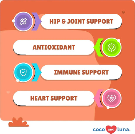 COCO AND LUNA - Coco and Luna Turmeric for Dogs Anti Inflammatory Pain Relief 120 Tabletas Masticables - The Red Vitamin MX - Cuidado De Cadera Y Articulaciones Para Perros - {{ shop.shopifyCountryName }}