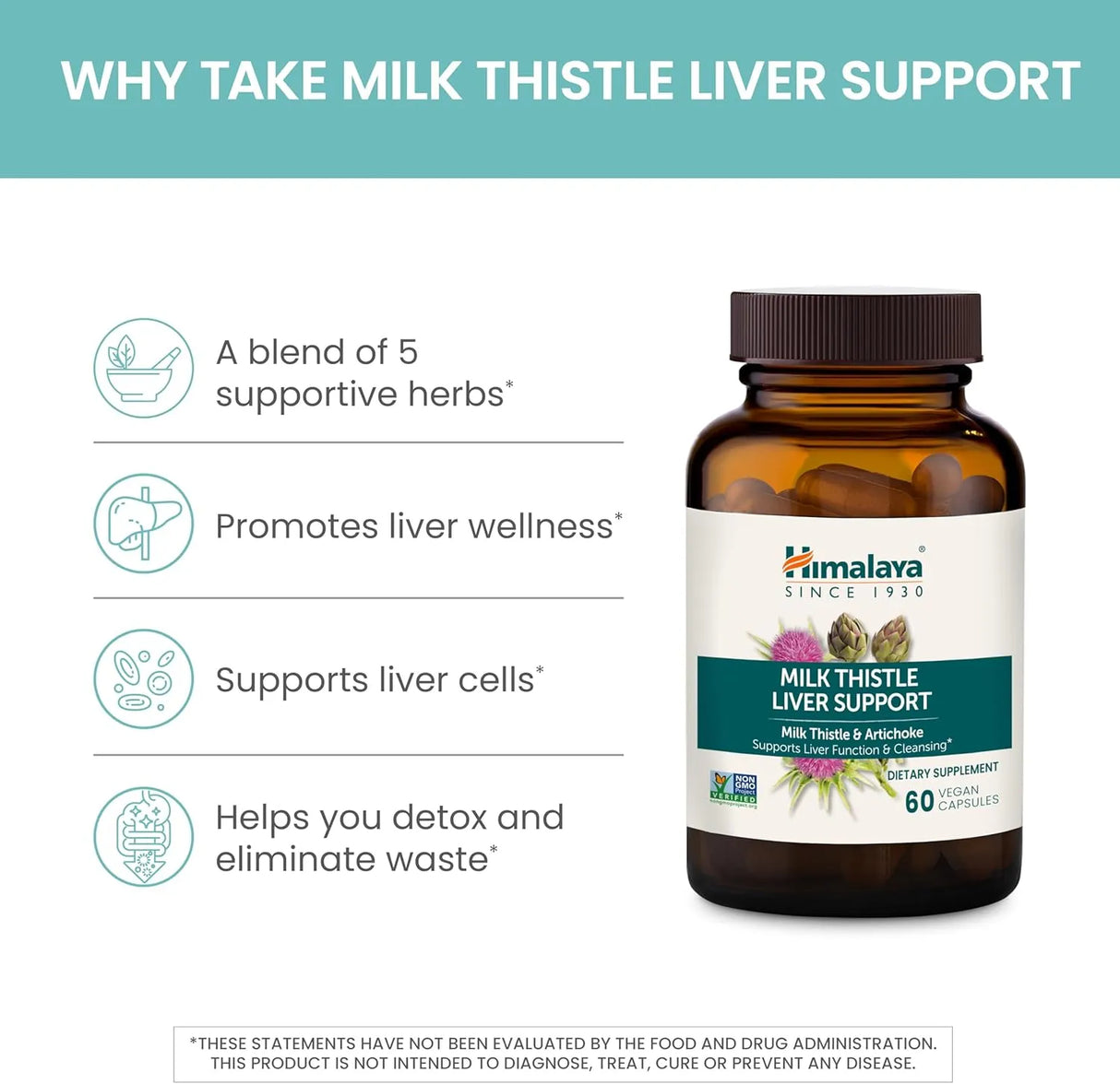 HIMALAYA - Himalaya Milk Thistle Liver Support 350Mg. 60 Capsulas - The Red Vitamin MX - Suplementos Alimenticios - {{ shop.shopifyCountryName }}