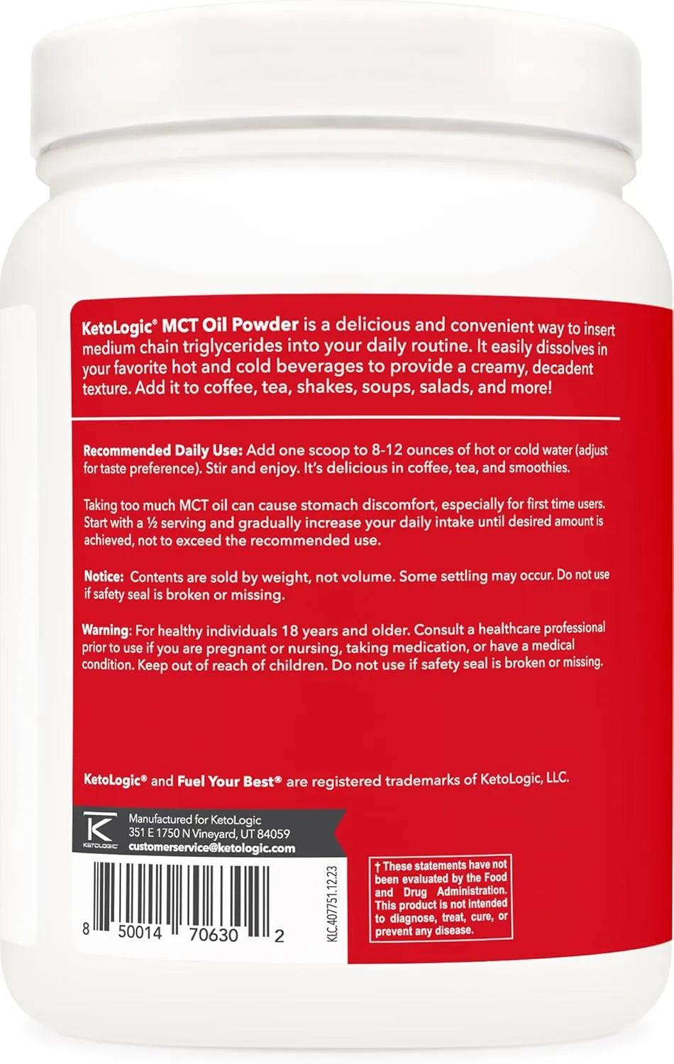 KETOLOGIC - Ketologic MCT Oil Powder French Vanilla 454Gr. - The Red Vitamin MX - Suplementos Alimenticios - {{ shop.shopifyCountryName }}