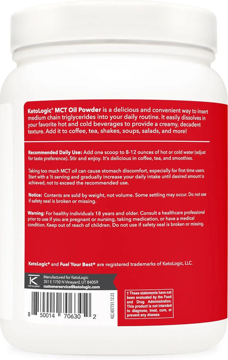 KETOLOGIC - Ketologic MCT Oil Powder French Vanilla 454Gr. - The Red Vitamin MX - Suplementos Alimenticios - {{ shop.shopifyCountryName }}