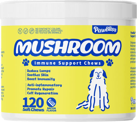 PAWBLISS - PawBliss Turkey Tail Mushroom for Dogs 120 Masticables - The Red Vitamin MX - Suplementos Herbales Para Perros - {{ shop.shopifyCountryName }}