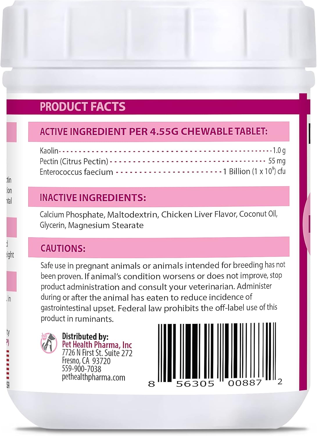 Doggy Naturals Tru-Pectin Anti-Diarrheal for Dogs & Cats 250 Tabletas
