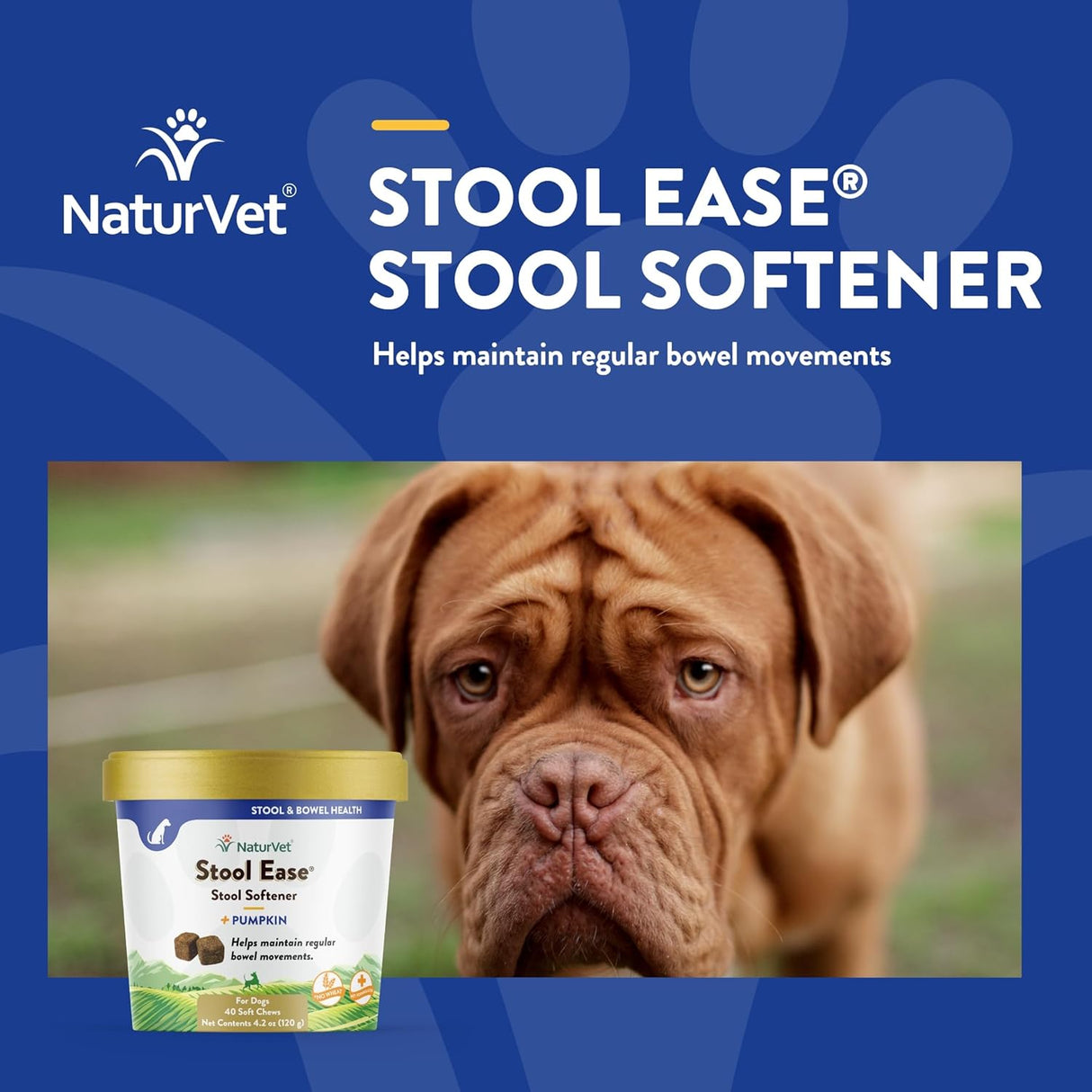 NaturVet Stool Ease for Dogs 40 Masticables