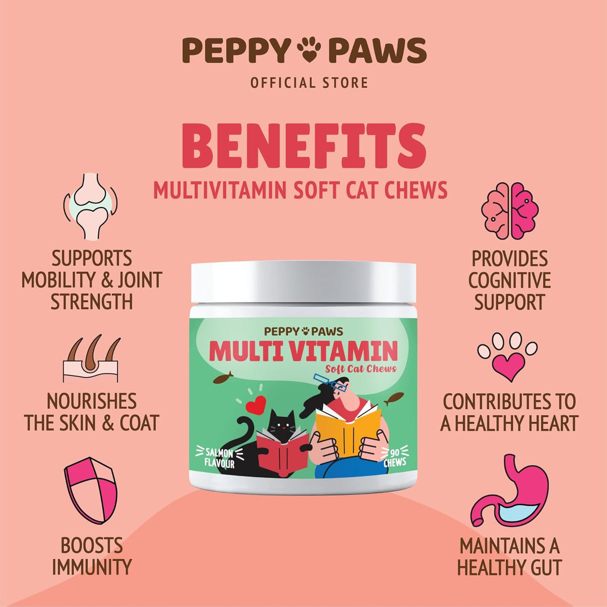 PEPPY PAWS Multivitamin for Cats 90 Masticables