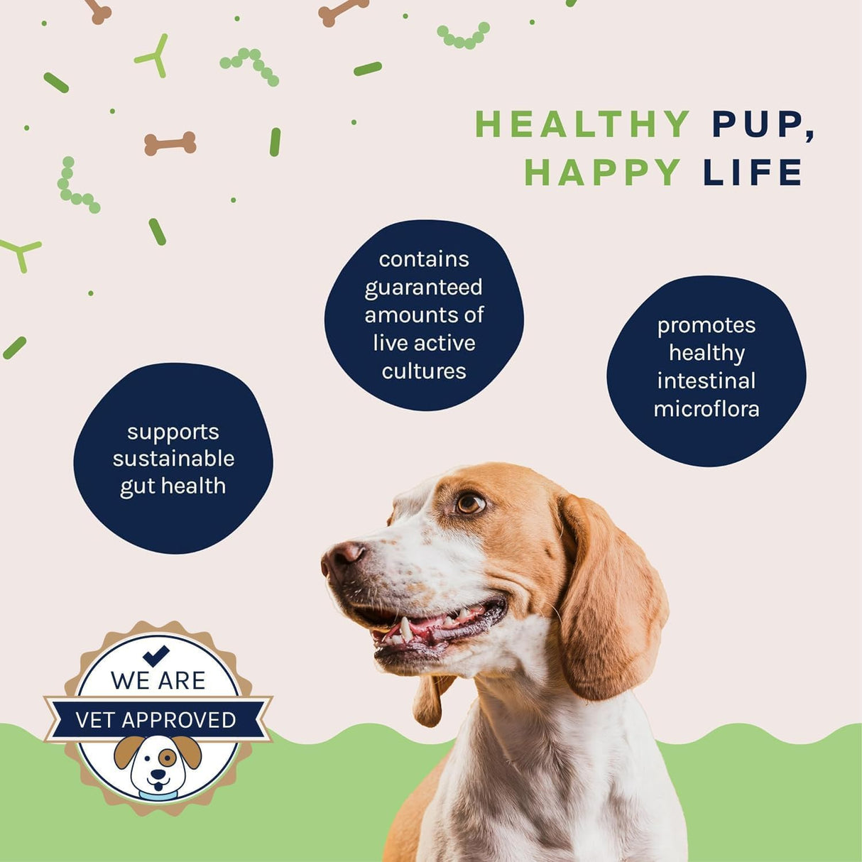 Good Trouble Pets Probiotic Supplement for Dogs Chicken Flavor 30 Masticables 2 Pack