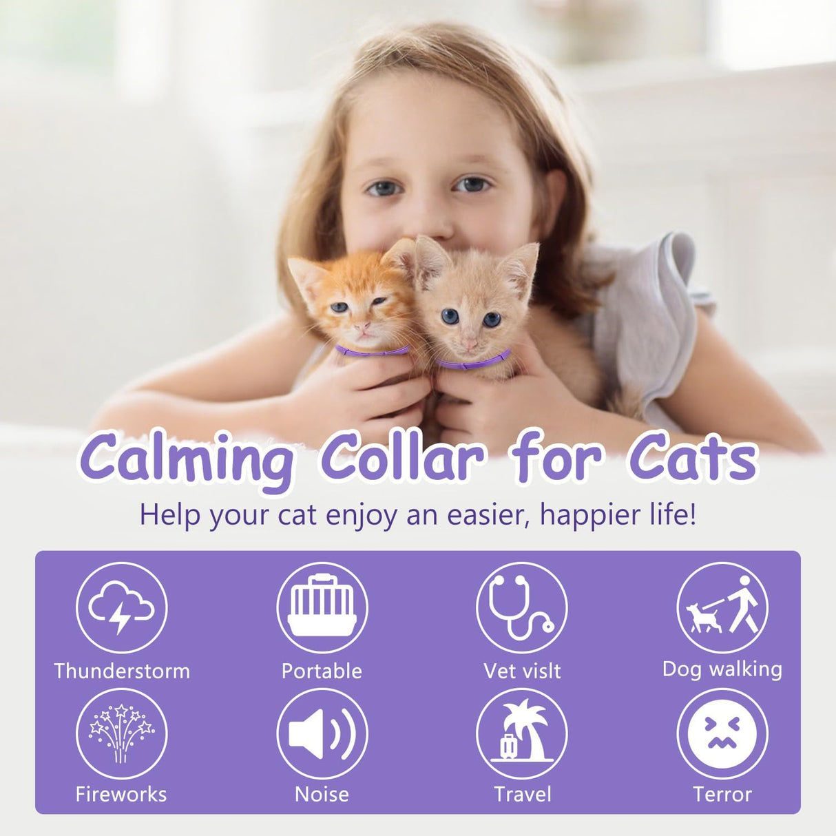 Aleaty Calming Collar for Cats 4-Pack