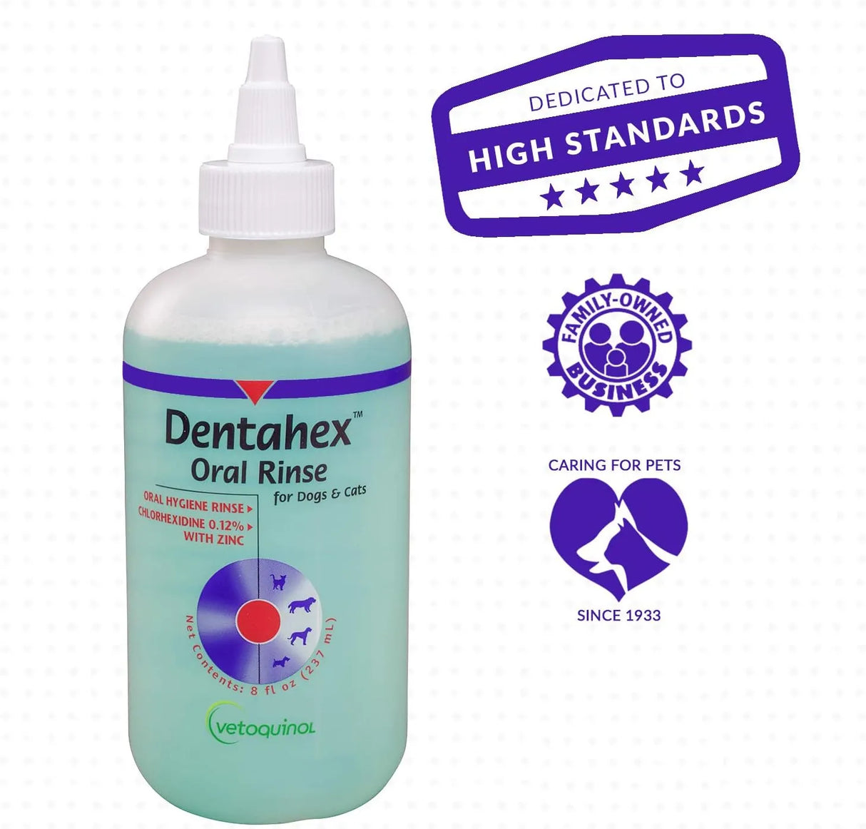 VETOQUINOL - Vetoquinol Dentahex Pet Oral Hygiene Rinse 8 Oz. - The Red Vitamin MX - Cuidado Dental Para Perros - {{ shop.shopifyCountryName }}