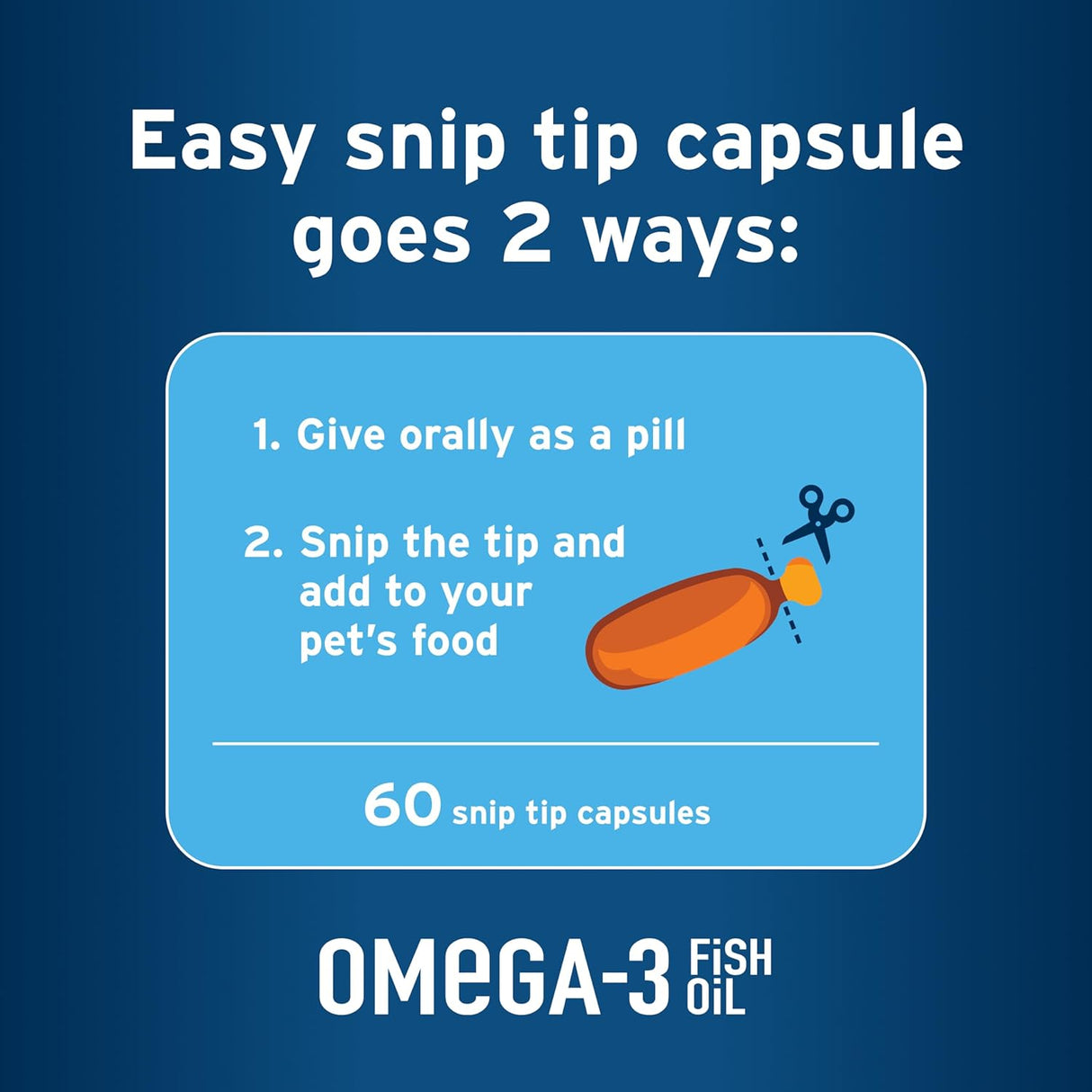 Pet Protect Cat & Small Dog Omega-3 Supplement 60 Capsulas