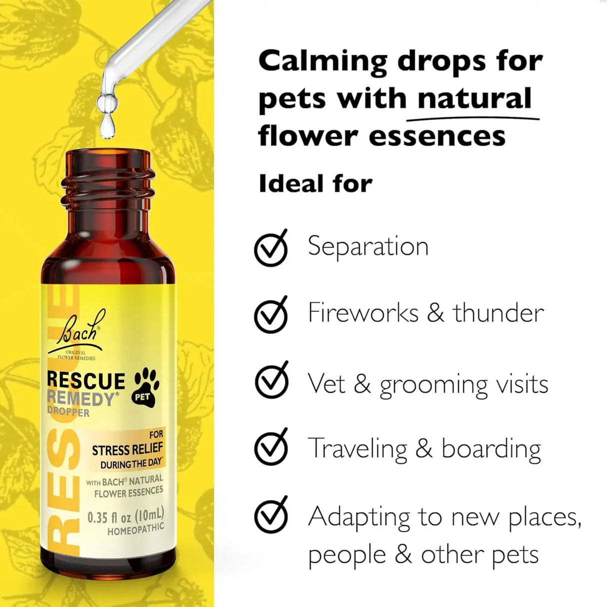 BACH - Bach RESCUE REMEDY PET Dropper Natural Stress Relief 10Ml. - The Red Vitamin MX - Relajantes Para Perros - {{ shop.shopifyCountryName }}