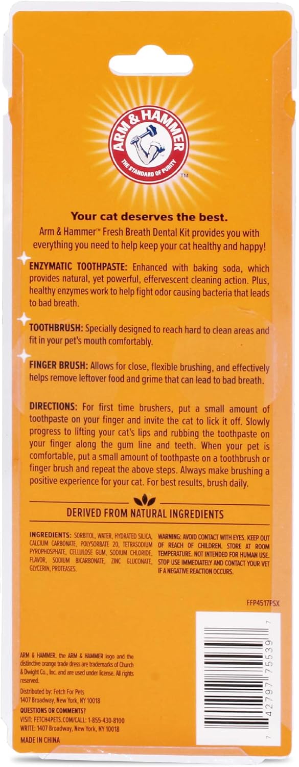 Arm & Hammer for Pets Dental Kit for Cats 2.5 Oz.