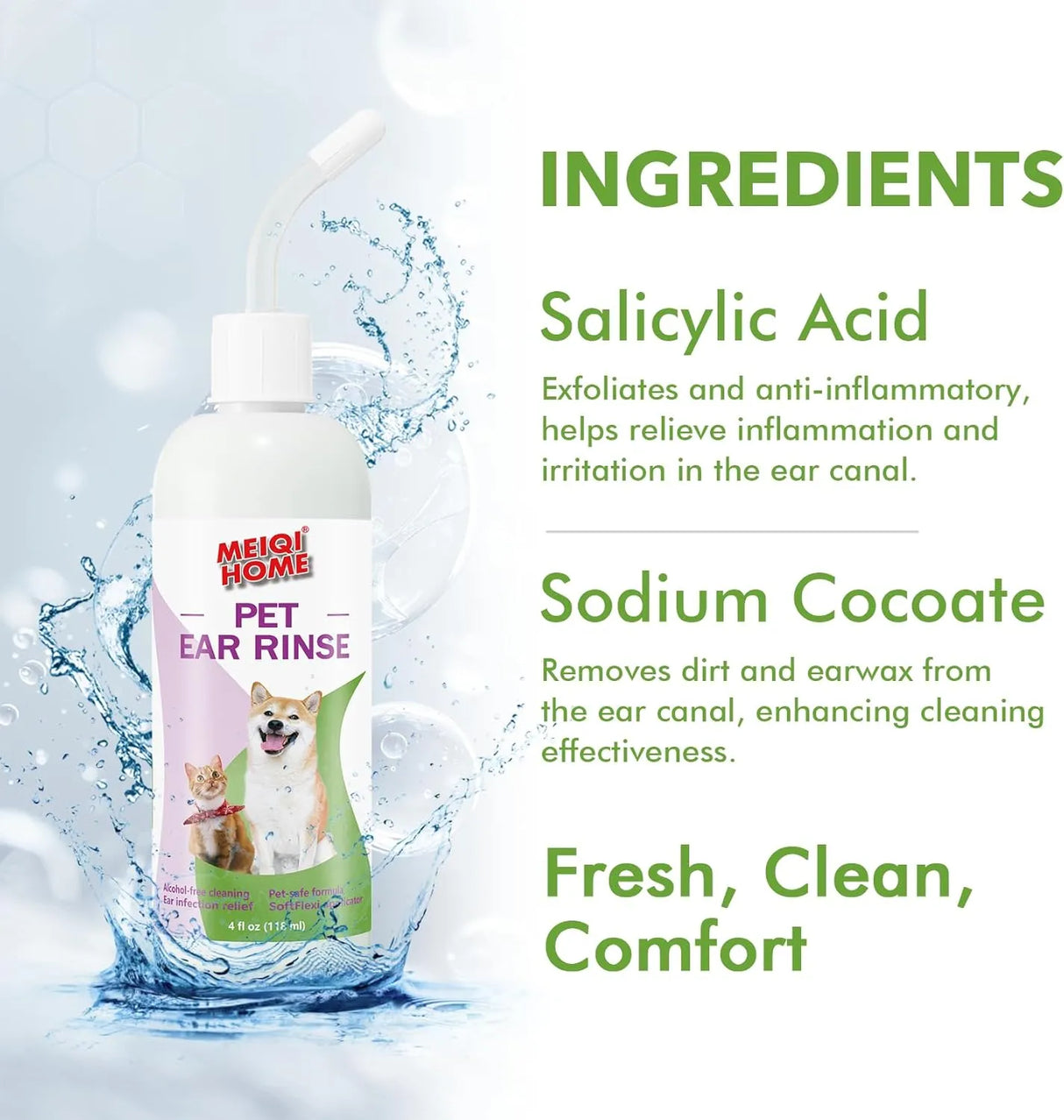 MEIQIHOME - MEIQIHOME Ear Cleaner for Dogs and Cats 4 Fl.Oz. - The Red Vitamin MX - Cuidado Del Oído De Perros - {{ shop.shopifyCountryName }}