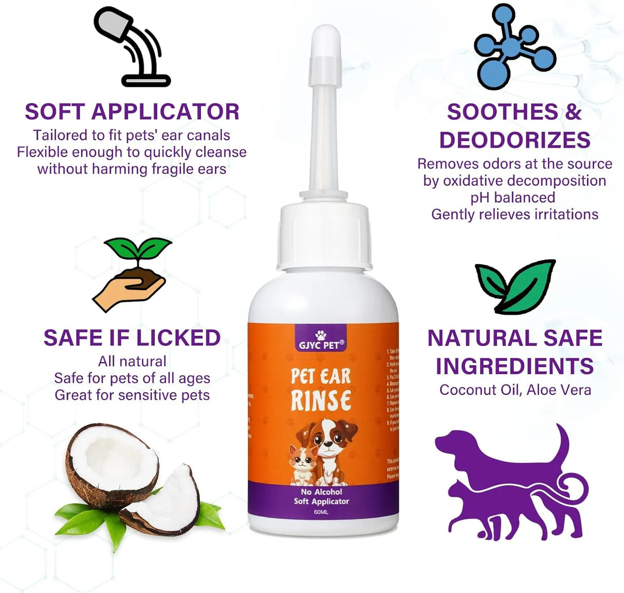 GJYC PET - GJYC PET Ear Cleaner for Dogs and Cats 2 Fl.Oz. - The Red Vitamin MX - Cuidado Del Oído De Perros - {{ shop.shopifyCountryName }}