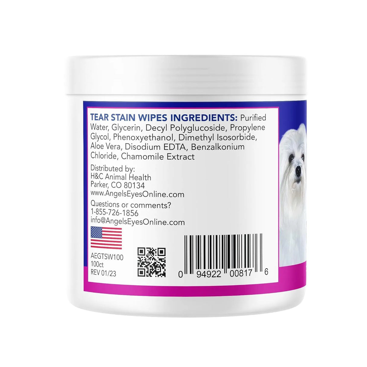 ANGELS' EYES - ANGELS' EYES Gentle Tear Stain & Pet Eye Wipes for All Dogs & Cats 100 Toallitas - The Red Vitamin MX - Cuidado De Los Ojos De Los Perros - {{ shop.shopifyCountryName }}