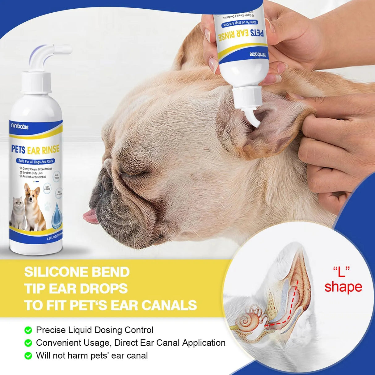 NINIBABIE - Ninibabie Ear Cleaning Solution for Dogs and Cats 120Ml. - The Red Vitamin MX - Cuidado Del Oído De Perros - {{ shop.shopifyCountryName }}