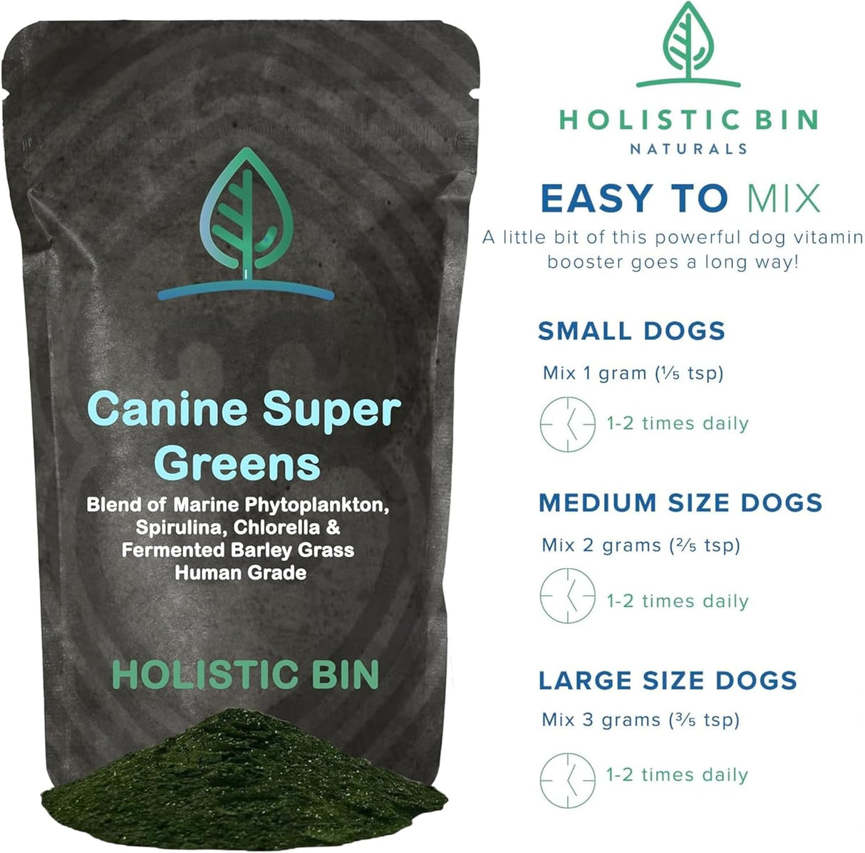 HOLISTIC BIN - HOLISTIC BIN Canine Super Greens 50Gr. - The Red Vitamin MX - Suplementos Herbales Para Perros - {{ shop.shopifyCountryName }}