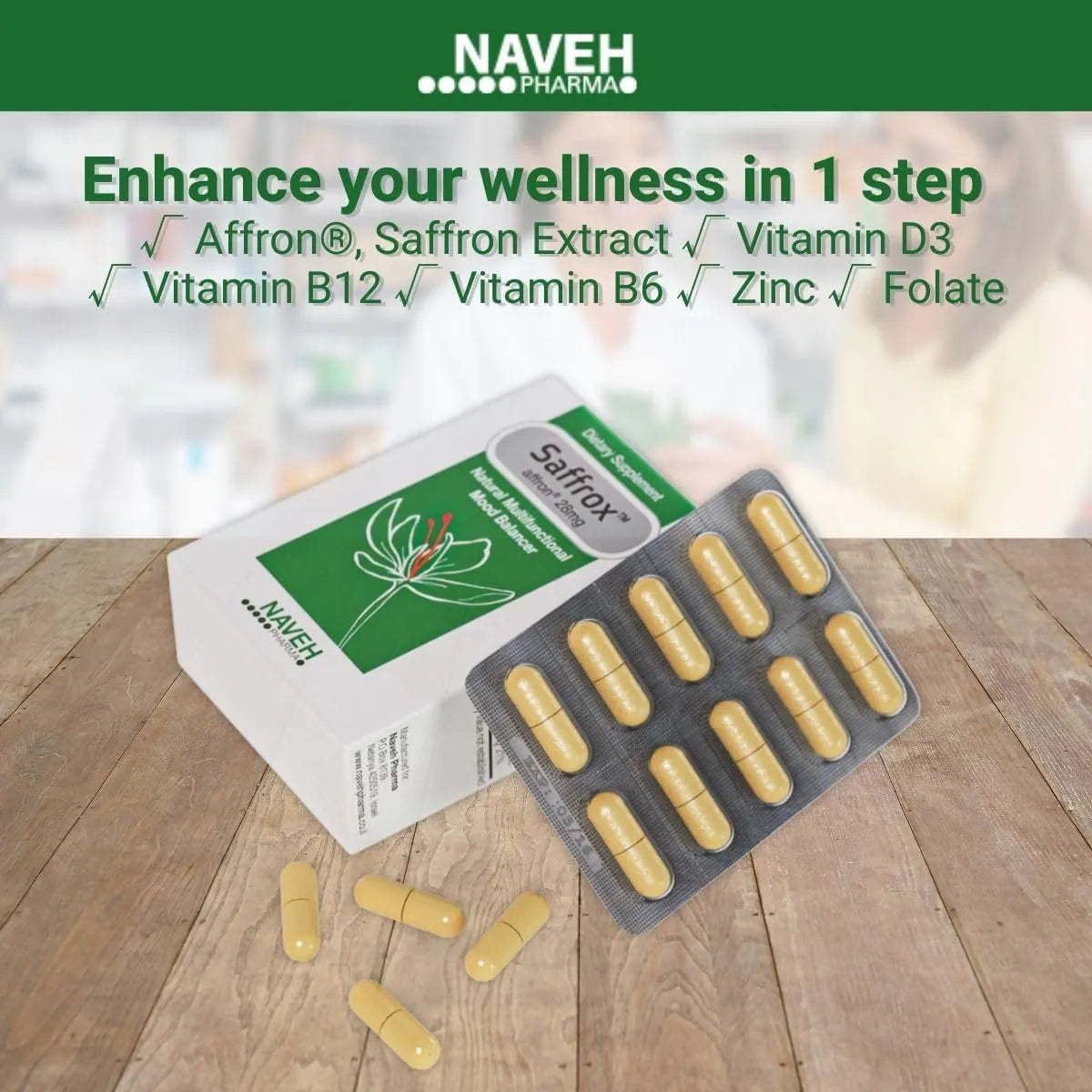 NAVEH PHARMA - NAVEH PHARMA Saffrox 30 Capsulas - The Red Vitamin MX - Suplementos Alimenticios - {{ shop.shopifyCountryName }}