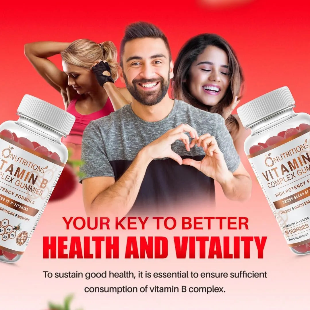 O NUTRITIONS - O NUTRITIONS Sugar Free Vitamin B Complex Vegan Gummies 60 Gomitas - The Red Vitamin MX - Suplementos Alimenticios - {{ shop.shopifyCountryName }}
