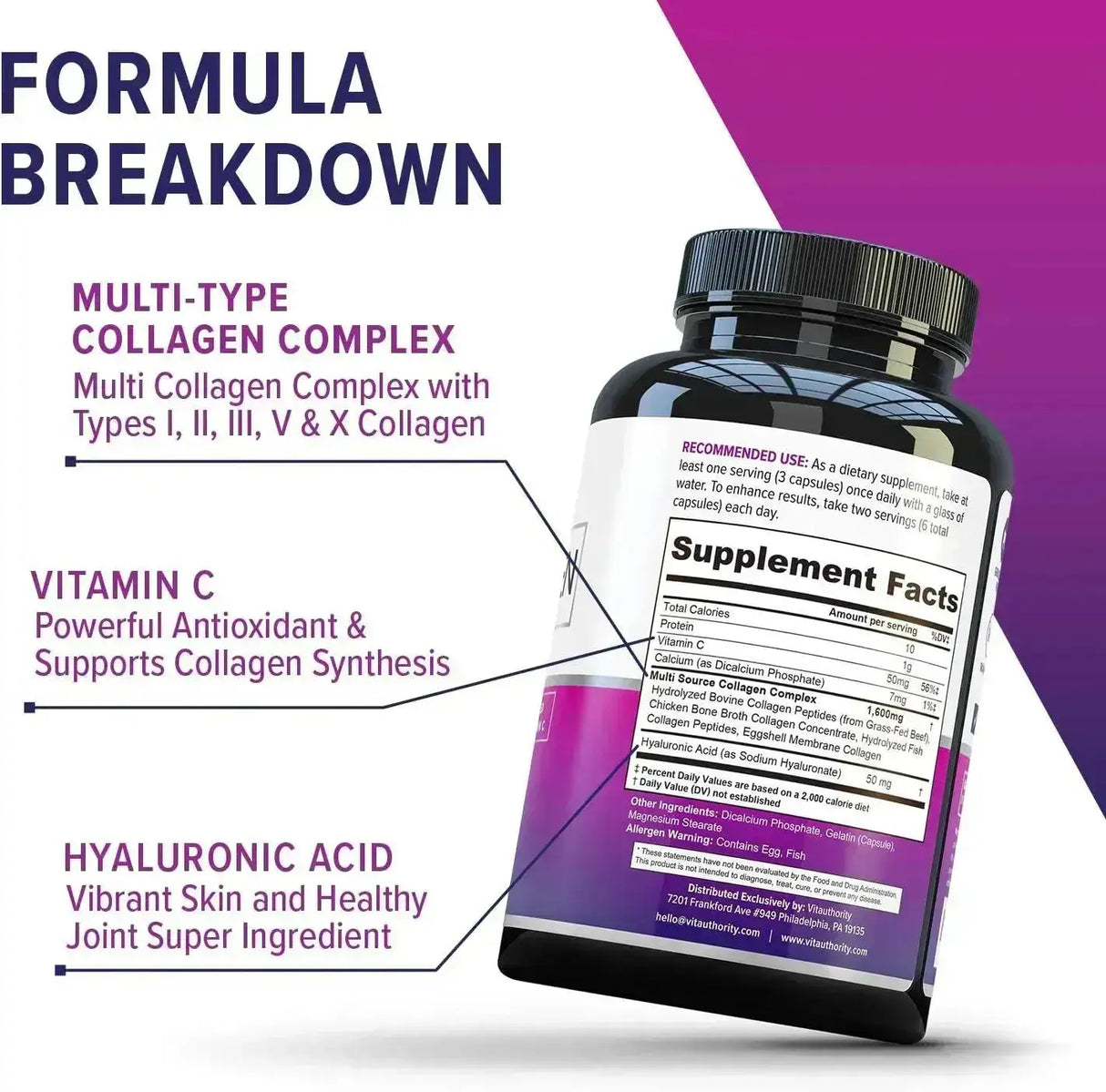 VITAUTHORITY - Vitauthority Multi Collagen 180 Capsulas - The Red Vitamin MX - Suplementos Alimenticios - {{ shop.shopifyCountryName }}