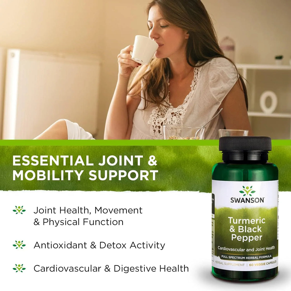 SWANSON - Swanson Turmeric & Black Pepper 60 Capsulas 2 Pack - The Red Vitamin MX - Suplementos Alimenticios - {{ shop.shopifyCountryName }}
