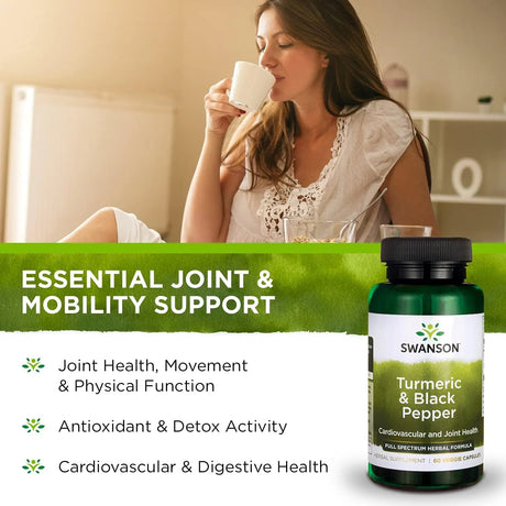 SWANSON - Swanson Turmeric & Black Pepper 60 Capsulas 2 Pack - The Red Vitamin MX - Suplementos Alimenticios - {{ shop.shopifyCountryName }}