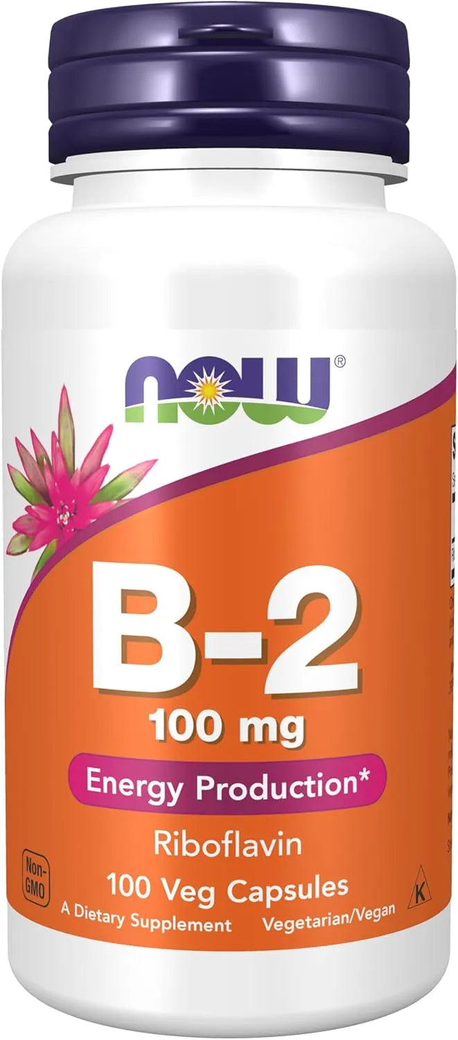 NOW SUPPLEMENTS - NOW Foods Supplements Vitamin B-2 100Mg. 100 Capsulas - The Red Vitamin MX - Suplementos Alimenticios - {{ shop.shopifyCountryName }}
