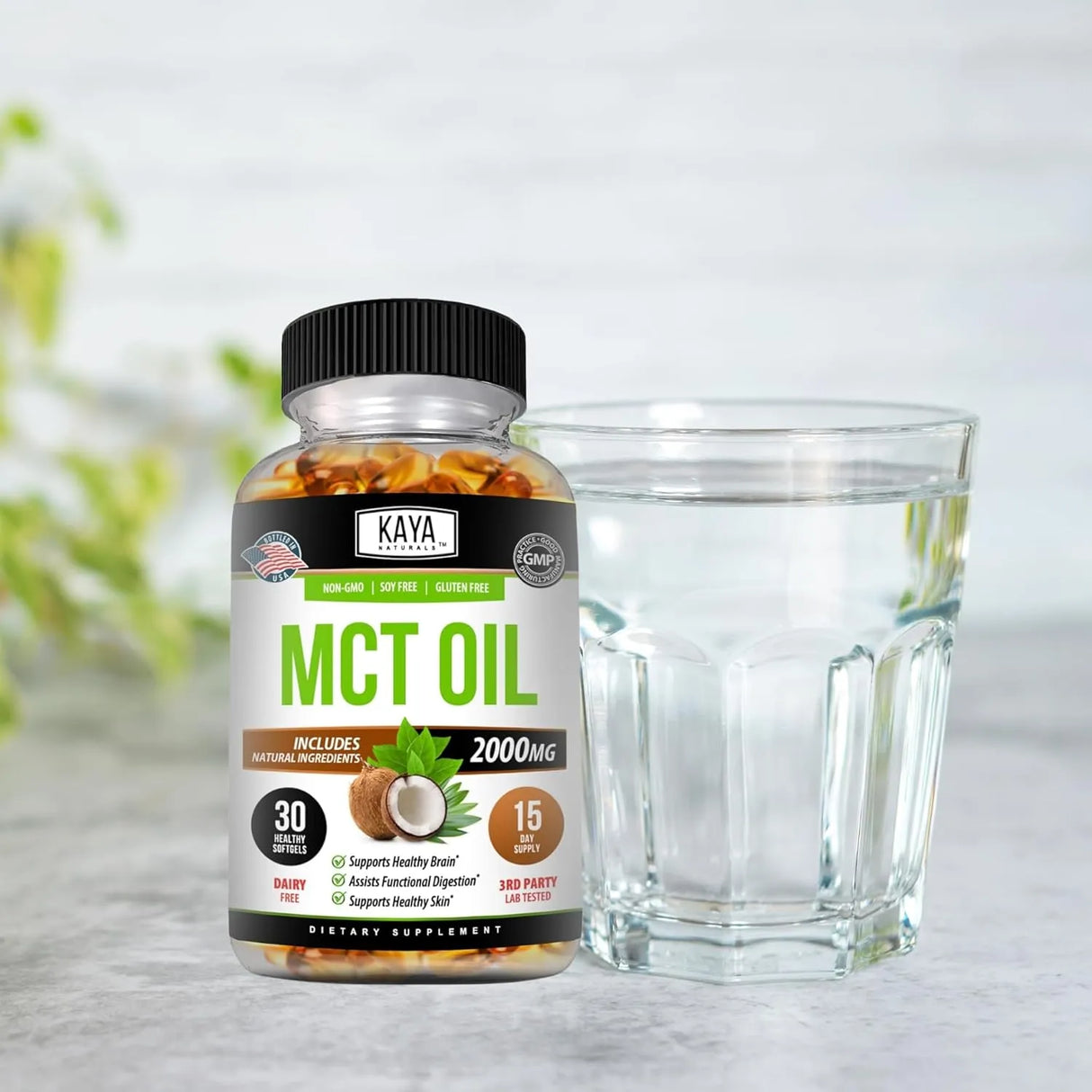KAYA NATURALS - Kaya Naturals MCT Oil 2000Mg. 30 Capsulas Blandas - The Red Vitamin MX - Suplementos Alimenticios - {{ shop.shopifyCountryName }}
