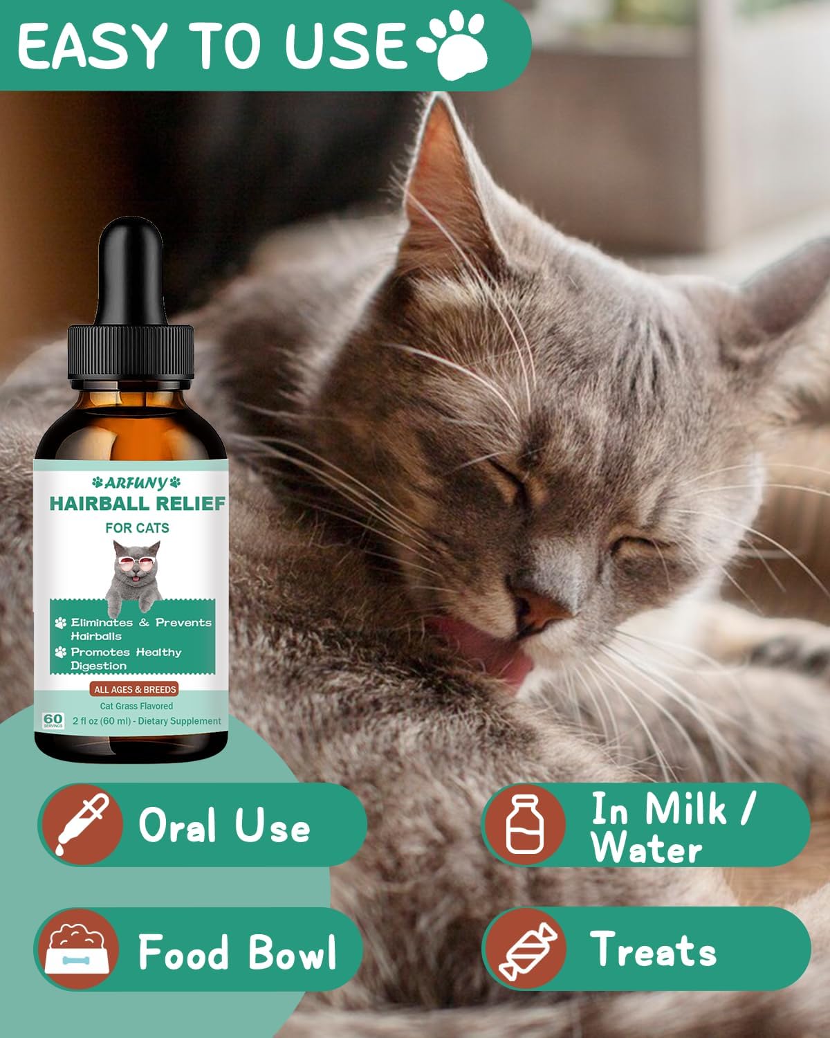 SANTKOL Hairball Treatment for Cats 60Ml.