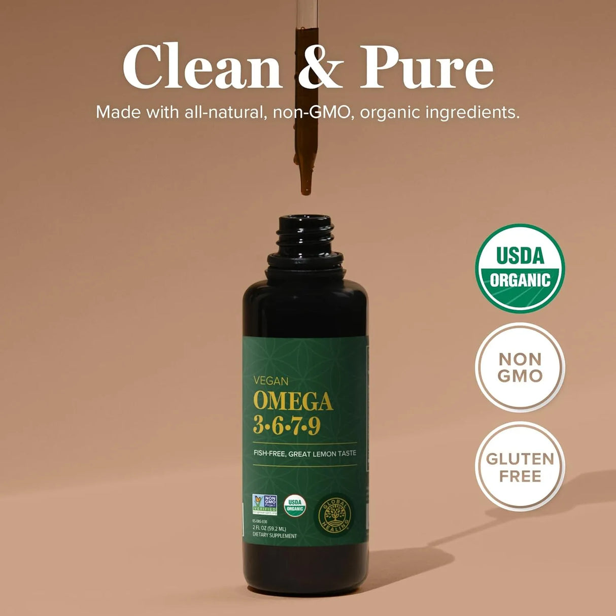 GLOBAL HEALING CENTER - Global Healing Organic Omega 3 6 9 and 7 2 Fl.Oz. - The Red Vitamin MX - Suplementos Alimenticios - {{ shop.shopifyCountryName }}