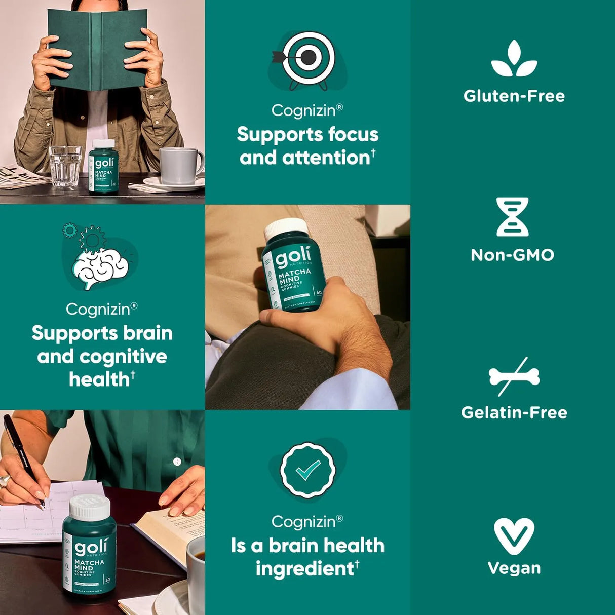 GOLI NUTRITION - Goli Matcha Mind Gummies 60 Gomitas - The Red Vitamin MX - Suplementos Alimenticios - {{ shop.shopifyCountryName }}