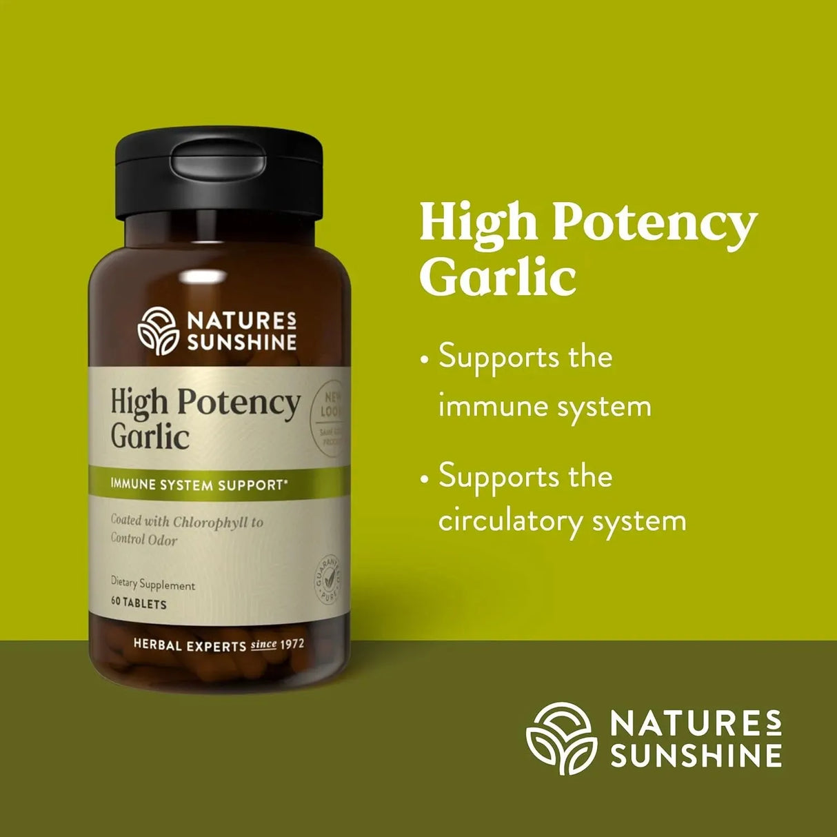 NATURES SUNSHINE - Nature's Sunshine High Potency Garlic 60 Tabletas - The Red Vitamin MX - Suplementos Alimenticios - {{ shop.shopifyCountryName }}