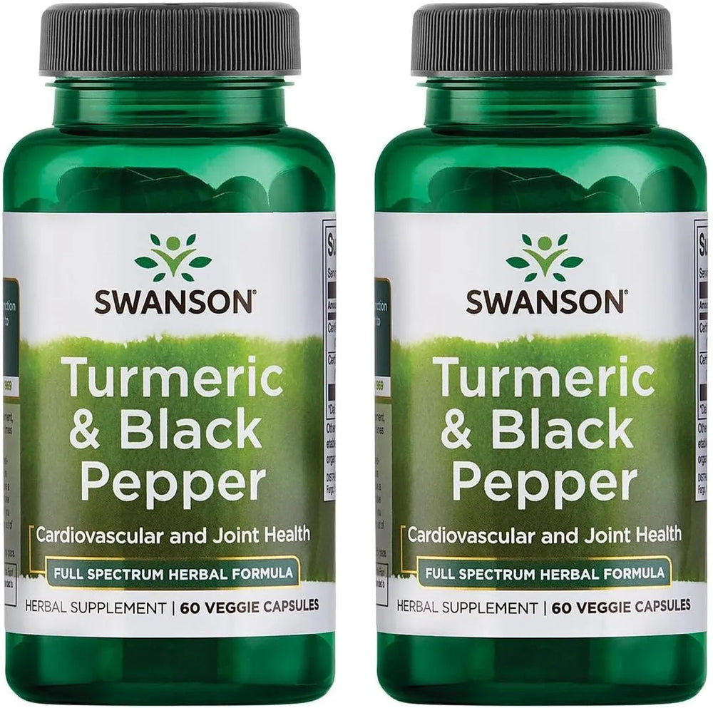 SWANSON - Swanson Turmeric & Black Pepper 60 Capsulas 2 Pack - The Red Vitamin MX - Suplementos Alimenticios - {{ shop.shopifyCountryName }}