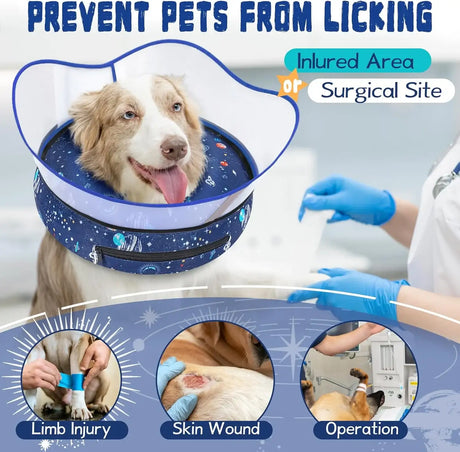 TOPTAKEIT - Toptakeit Elevated Inflatable Dog Cone Collar NAVY MEDIUM - The Red Vitamin MX - Collares y Conos De Recuperación Para Perros - {{ shop.shopifyCountryName }}