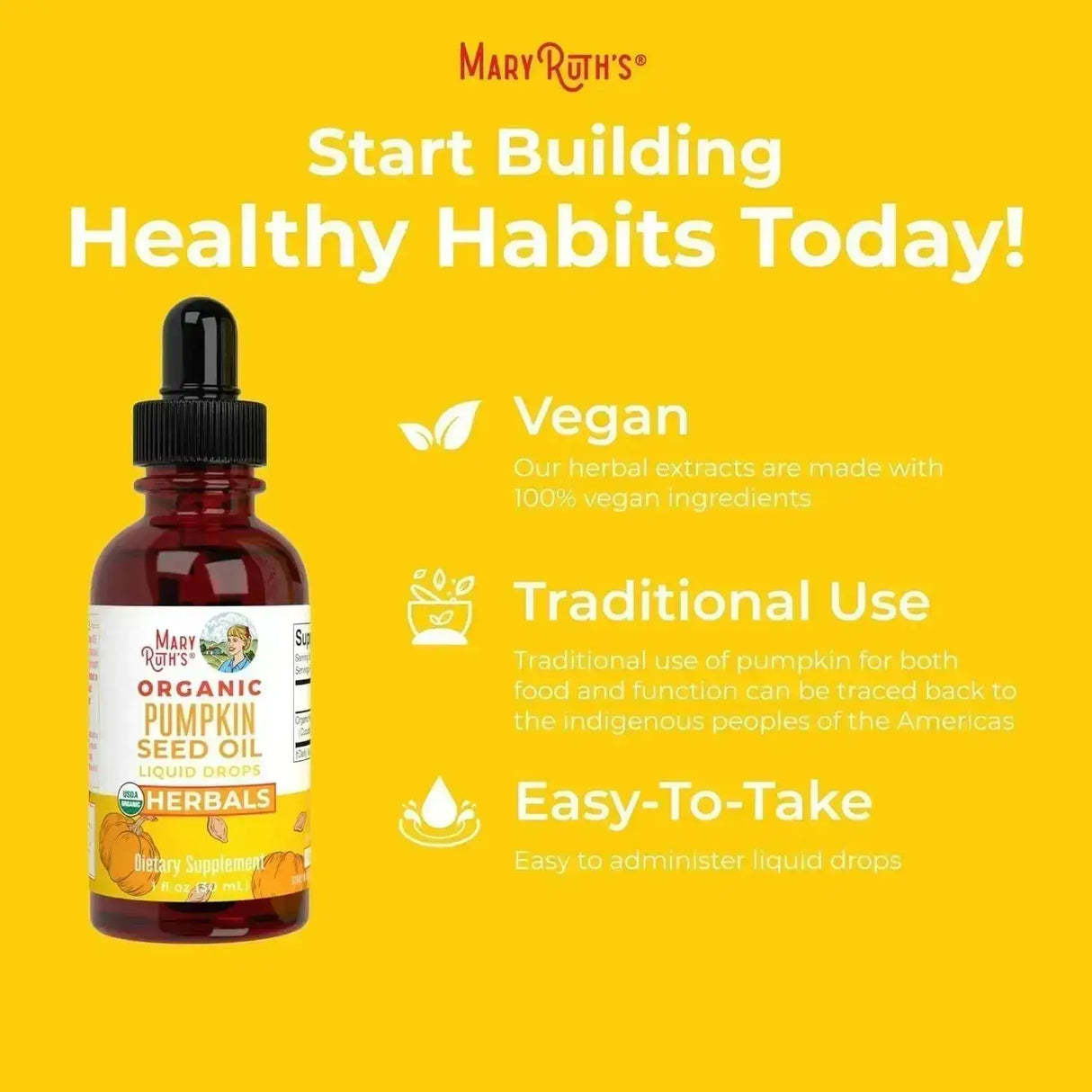 MARY RUTH ORGANICS - MaryRuth Organics Pumpkin Seed Oil Cold Pressed 1 Fl.Oz. - The Red Vitamin MX - Suplementos Alimenticios - {{ shop.shopifyCountryName }}