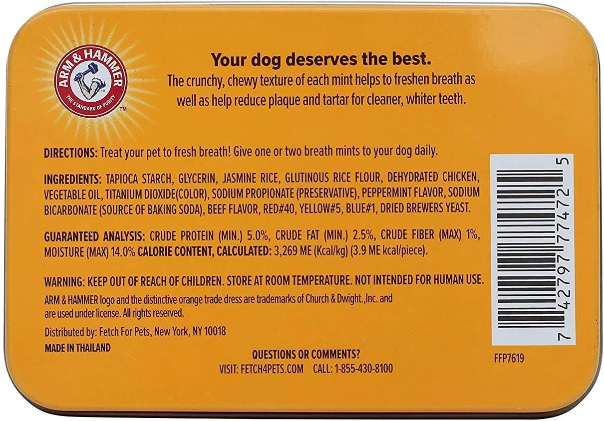 ARM & HAMMER - Arm & Hammer for Pets Tartar Control Dental Mints for Dogs Beef Flavor 40 Piezas - The Red Vitamin MX - Cuidado Dental Para Perros - {{ shop.shopifyCountryName }}