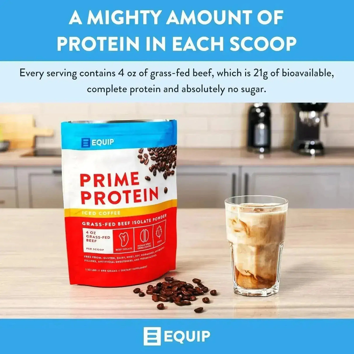 EQUIP FOODS - Equip Foods Prime Protein Powder Grass Fed Beef Protein Isolate Iced Coffee 690Gr. - The Red Vitamin MX - Suplementos Alimenticios - {{ shop.shopifyCountryName }}