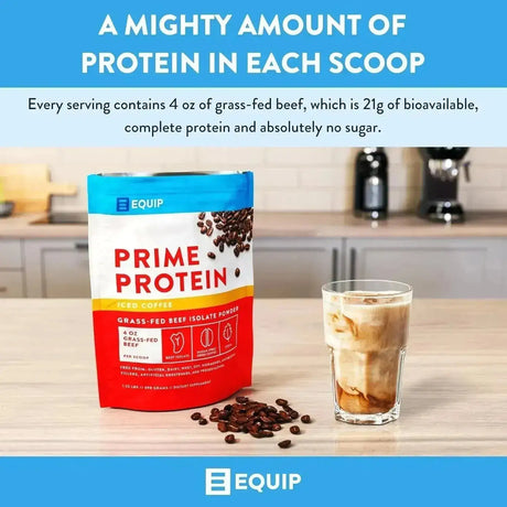 EQUIP FOODS - Equip Foods Prime Protein Powder Grass Fed Beef Protein Isolate Iced Coffee 690Gr. - The Red Vitamin MX - Suplementos Alimenticios - {{ shop.shopifyCountryName }}