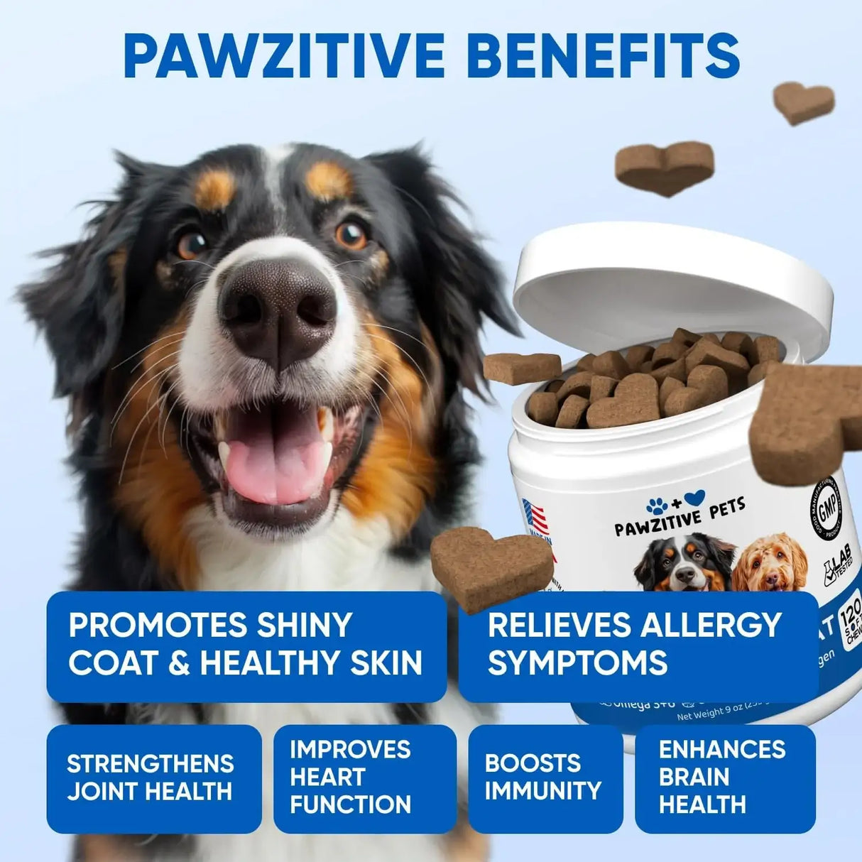 PAWZITIVE PETS - Pawzitive Pets Omega 3 Fish Oil for Dogs Chews 120 Masticables - The Red Vitamin MX - Aceite De Pescado Para Perros - {{ shop.shopifyCountryName }}