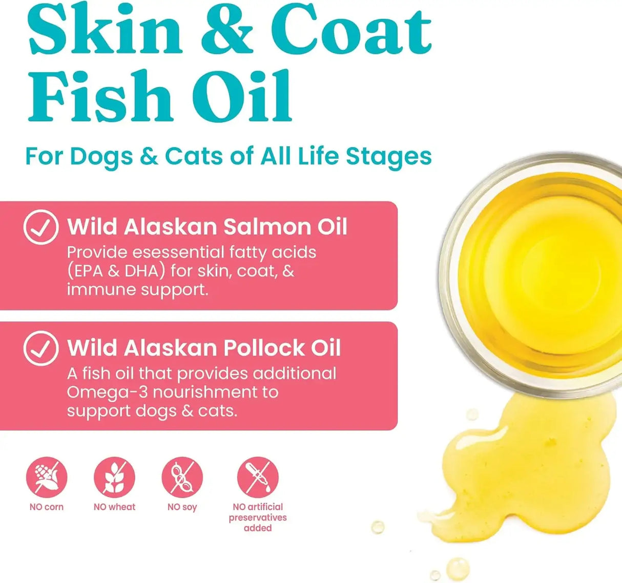 SOLID GOLD - Solid Gold Fish Oil for Dogs & Cats 16 Fl.Oz. - The Red Vitamin MX - Aceite De Pescado Para Perros - {{ shop.shopifyCountryName }}