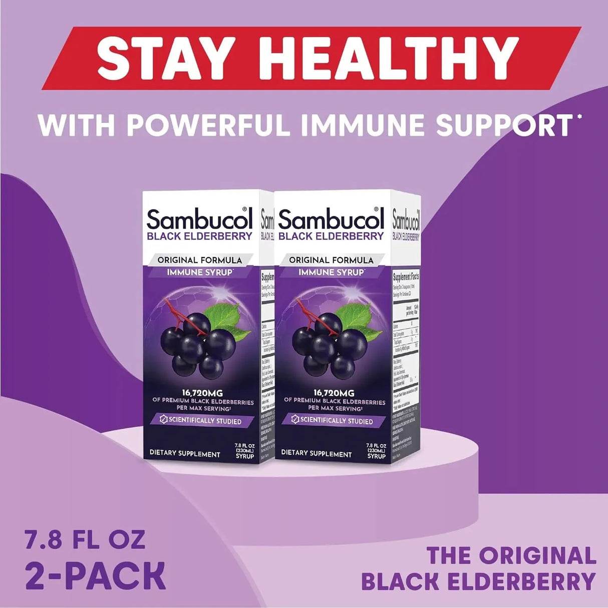 SAMBUCOL - Sambucol Black Elderberry Syrup 230Ml. 2 Pack - The Red Vitamin MX - Suplementos Alimenticios - {{ shop.shopifyCountryName }}