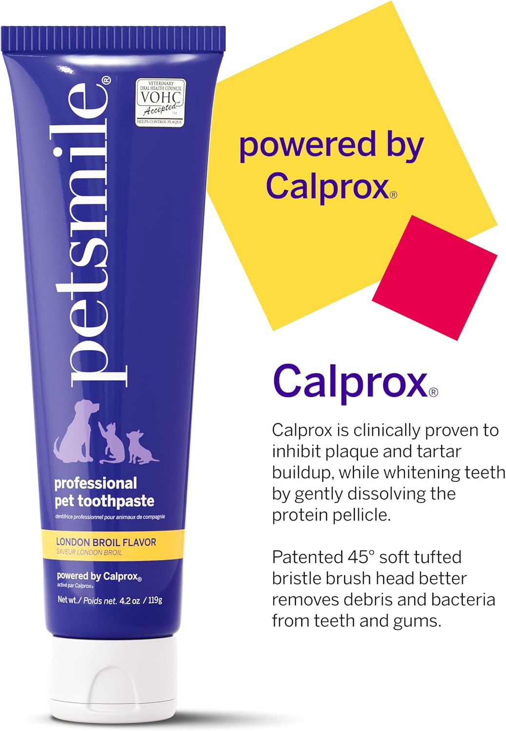 Petsmile Professional Pet Teeth Brushing Kit for Cats & Dogs London Broil 4.2 Oz