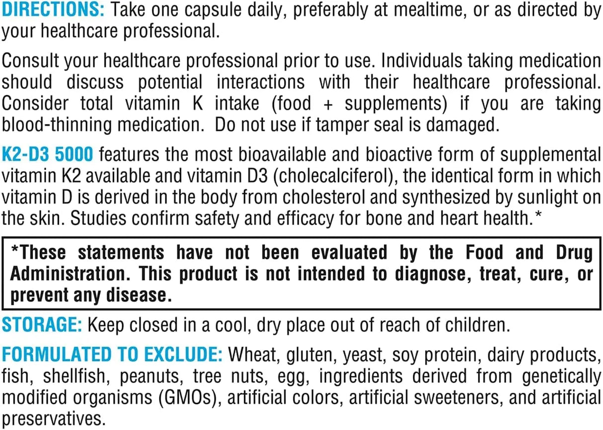 XYMOGEN - XYMOGEN K2-D3 5000 60 Capsulas - The Red Vitamin MX - Suplementos Alimenticios - {{ shop.shopifyCountryName }}