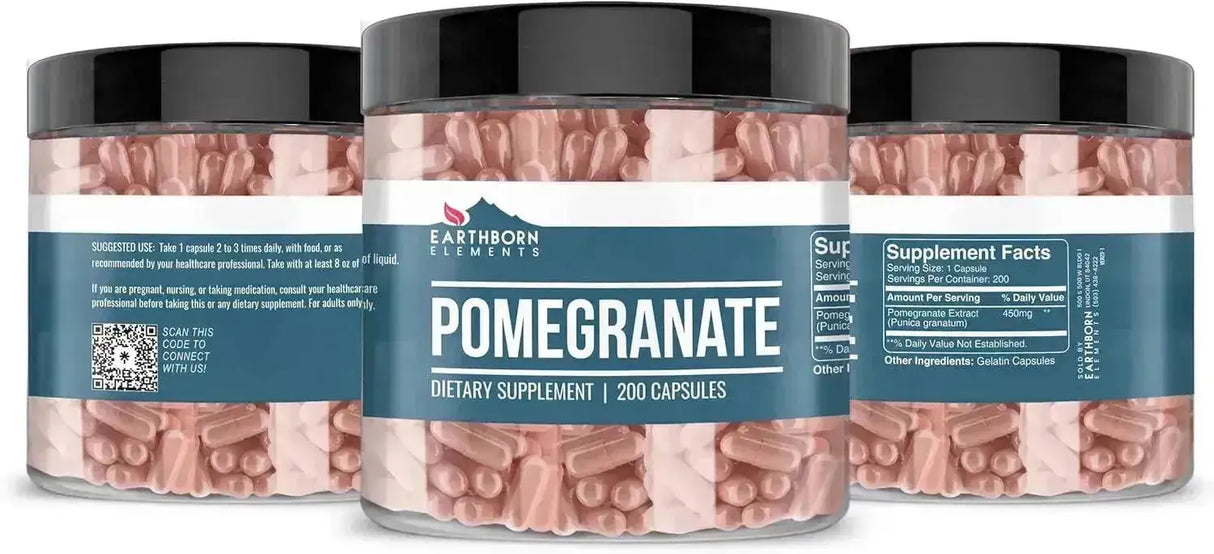EARTHBORN ELEMENTS - Earthborn Elements Pomegranate 200 Capsulas - The Red Vitamin MX - Suplementos Alimenticios - {{ shop.shopifyCountryName }}