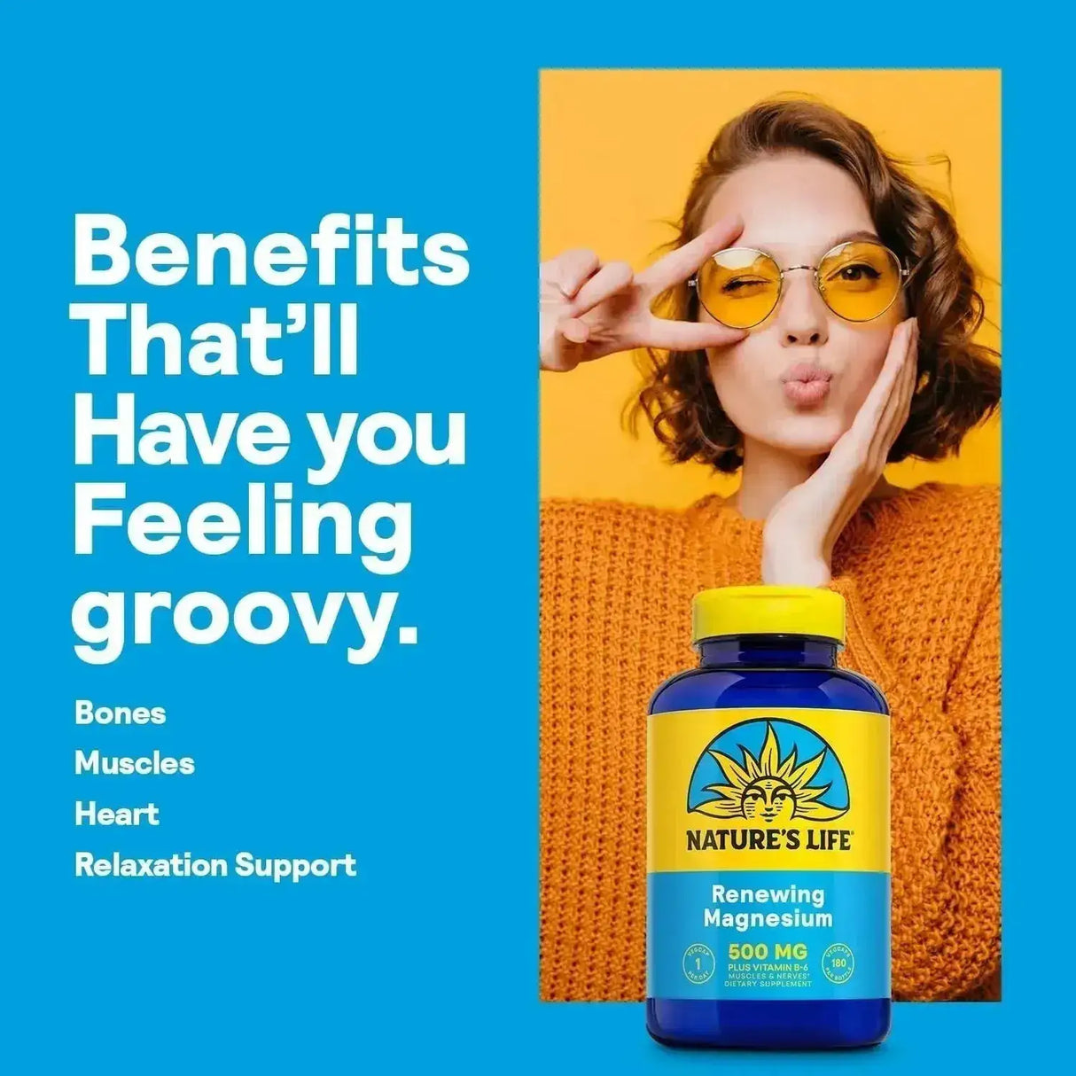 NATURE'S LIFE - Nature’s Life Renewing Magnesium 500Mg. 180 Capsulas - The Red Vitamin MX - Suplementos Alimenticios - {{ shop.shopifyCountryName }}