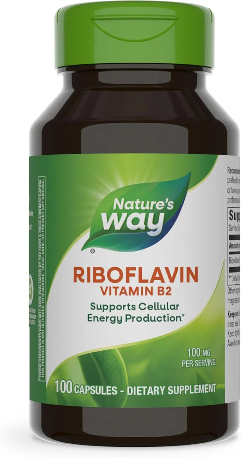 NATURE'S WAY - Nature's Way Riboflavin Vitamin B2 100Mg. 100 Capsulas - The Red Vitamin MX - Suplementos Alimenticios - {{ shop.shopifyCountryName }}