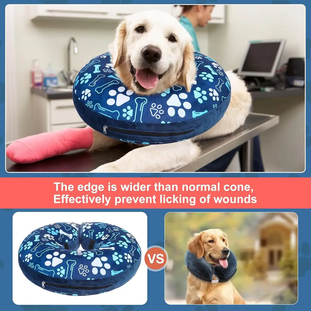 BEAUTYZOO - BEAUTYZOO Inflatable Donut Collar NAVY BLUE MEDIUM - The Red Vitamin MX - Collares y Conos De Recuperación Para Perros - {{ shop.shopifyCountryName }}