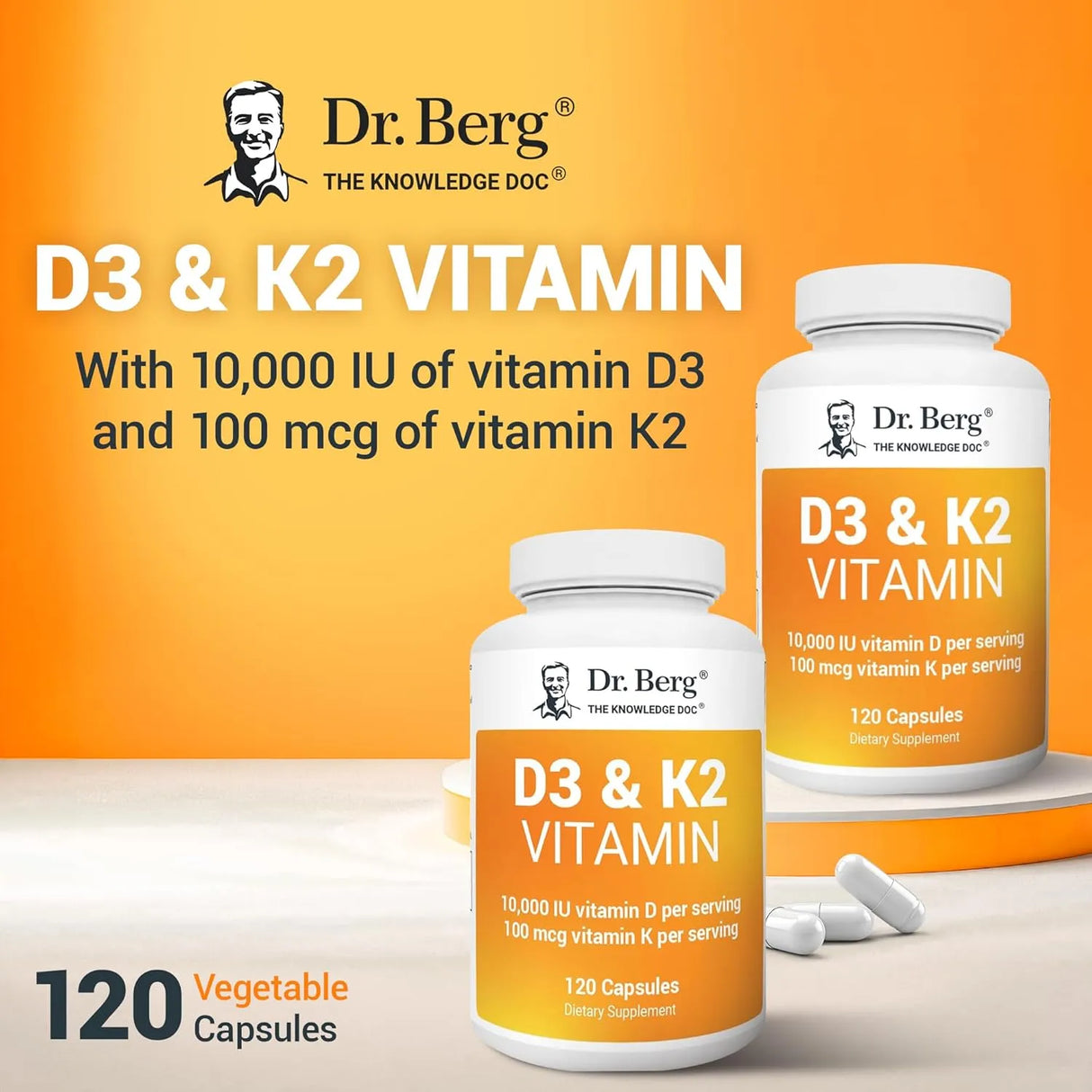 DR. BERG - Dr. Berg D3 K2 Vitamin 120 Capsulas - The Red Vitamin MX - Suplementos Alimenticios - {{ shop.shopifyCountryName }}