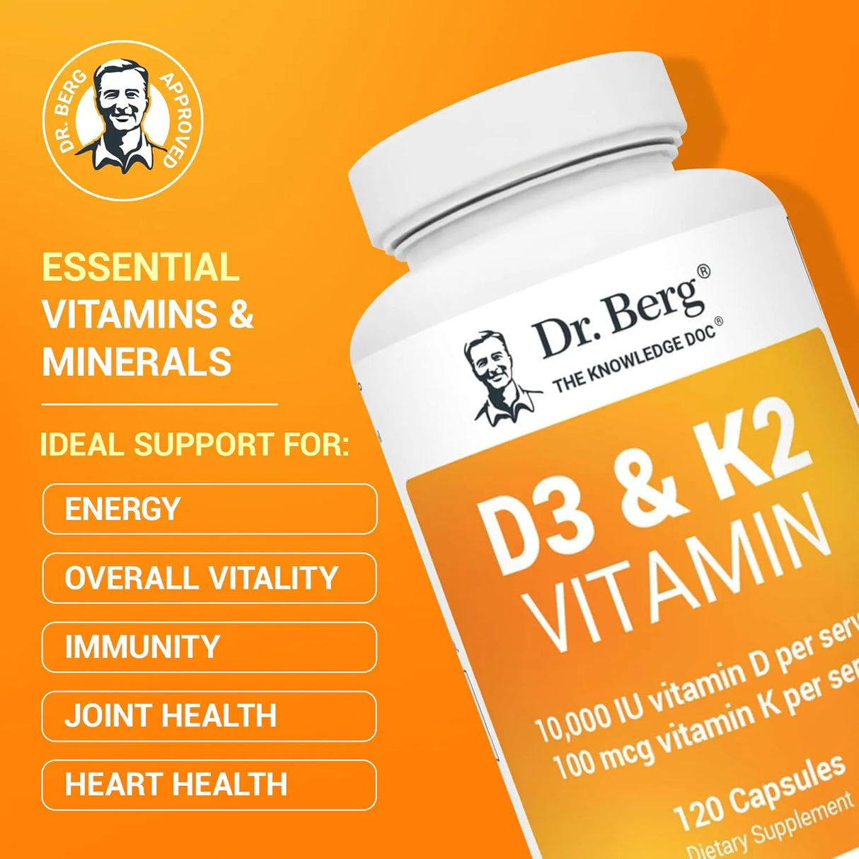 DR. BERG - Dr. Berg D3 K2 Vitamin 120 Capsulas - The Red Vitamin MX - Suplementos Alimenticios - {{ shop.shopifyCountryName }}