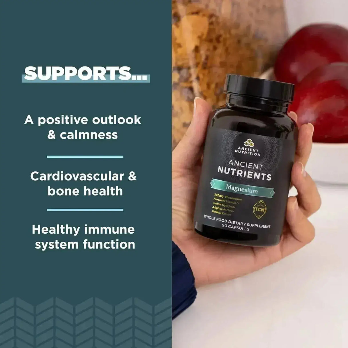 ANCIENT NUTRITION - Ancient Nutrition Magnesium 300Mg. 90 Capsulas - The Red Vitamin MX - Suplementos Alimenticios - {{ shop.shopifyCountryName }}